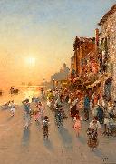 wilhelm von gegerfelt Evening View from Venice china oil painting artist